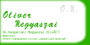 oliver megyaszai business card